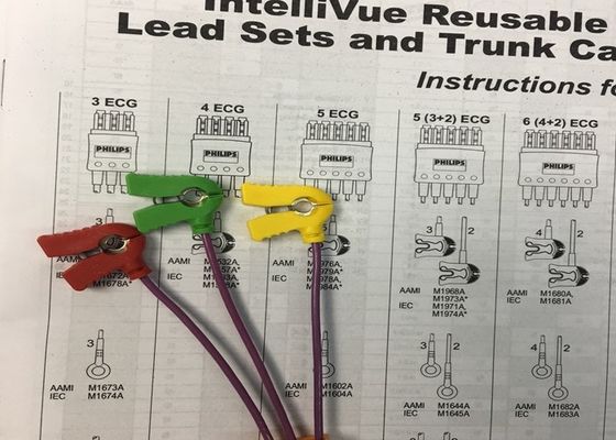 M1626A Cáp thiết bị dẫn điện ECG có thể sử dụng nhiều lần cho bệnh viện