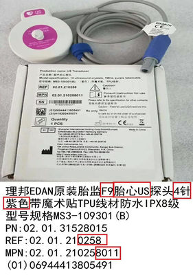 US Transducer Fetal Ultrasound Probe 4 Needle Không thấm nước IPX8 MS3-109301