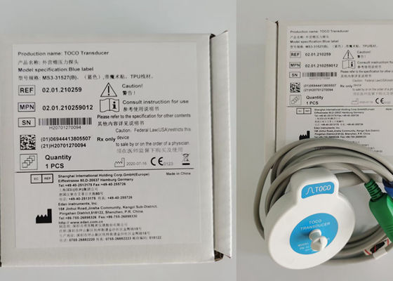 MS3-31527 Toco Transducer Probe 6 Needle Single Slot Blue Ribbon Velcro 2,5m chiều dài