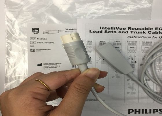 M1669A Interlivue tái sử dụng 3 dây dẫn ECG chì aAMI/IEC 2.7M vật liệu TPU