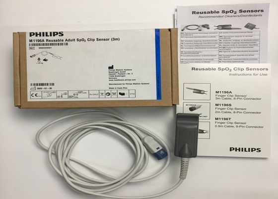 Phlip M1196A ECG phụ tùng thay thế, Finger Clip Sensor 3M Với 8 Pin Connector