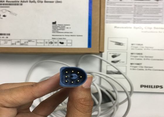 Phlip M1196A ECG phụ tùng thay thế, Finger Clip Sensor 3M Với 8 Pin Connector