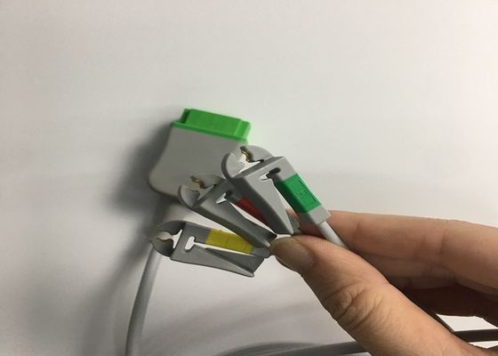 3 dẫn ECG thân cáp 2106309-002 với tích hợp Grabber dẫn dây 12FT