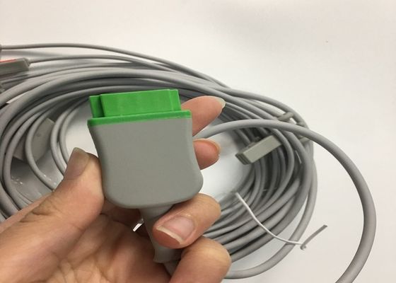 3 dẫn ECG thân cáp 2106309-002 với tích hợp Grabber dẫn dây 12FT