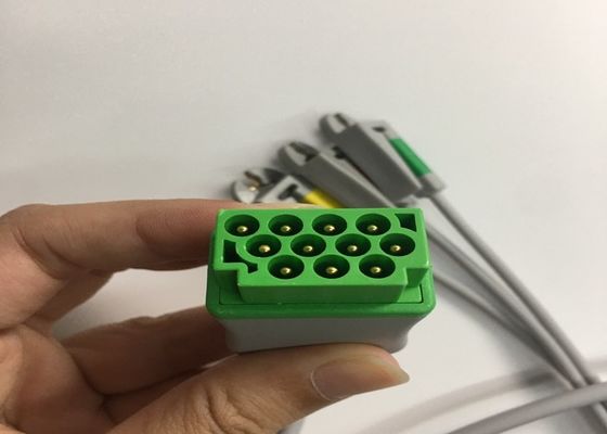 3 dẫn ECG thân cáp 2106309-002 với tích hợp Grabber dẫn dây 12FT