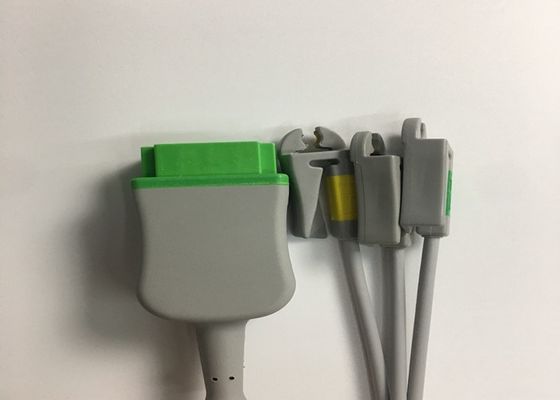 3 dẫn ECG thân cáp 2106309-002 với tích hợp Grabber dẫn dây 12FT