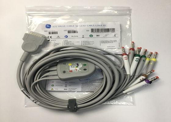 10 Các bộ phận thay thế ECG chì Cáp GE2104726-001 Tiêu chuẩn EU