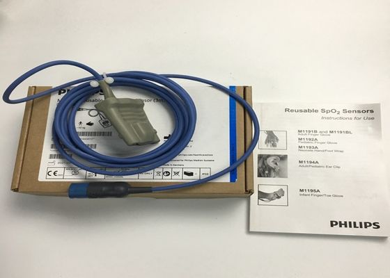Phlip M1191BL Chiếc thiết bị y tế phụ tùng, cảm biến SpO2 cho người lớn 3M D hình 8 chân