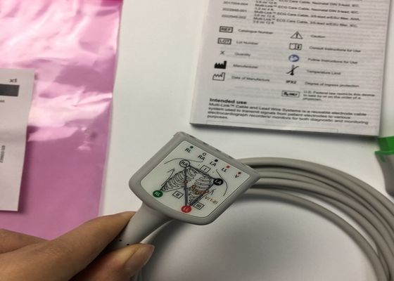 GE Người lớn Multi Link ECG dẫn cáp 3 dẫn 5 dẫn 3.6M 12ft 2017003-001