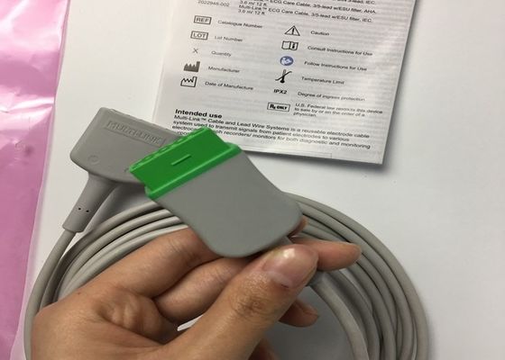 GE Người lớn Multi Link ECG dẫn cáp 3 dẫn 5 dẫn 3.6M 12ft 2017003-001