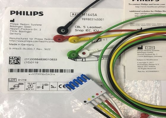 M1645A IntelliVue Thiết bị y tế phụ tùng dây cáp 5 Leadset
