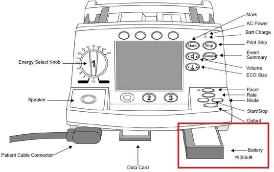 M3516A pin thiết bị y tế cho Philip HeartStart M4735A máy chống rung