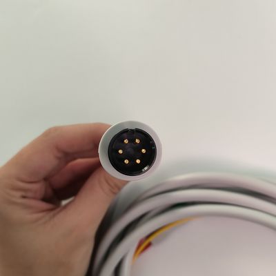 BJ-753P NIHON KOHDEN dây dẫn tim Đen đầu tròn 6 chân 3 chì nút tiêu chuẩn châu Âu