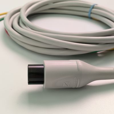 BJ-753P NIHON KOHDEN dây dẫn tim Đen đầu tròn 6 chân 3 chì nút tiêu chuẩn châu Âu