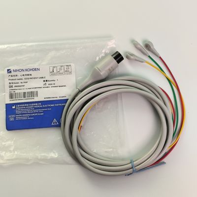 BJ-753P NIHON KOHDEN dây dẫn tim Đen đầu tròn 6 chân 3 chì nút tiêu chuẩn châu Âu