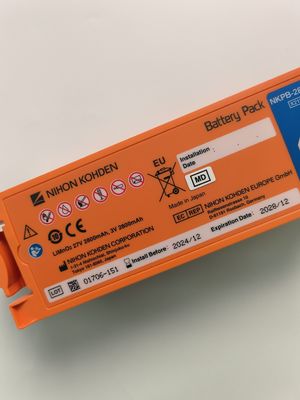 Nihon Kohden AED Thiết bị chống rung pin màu cam AED-2100aed-2150aed-215aed-2152 Nkpb-28271k X217A