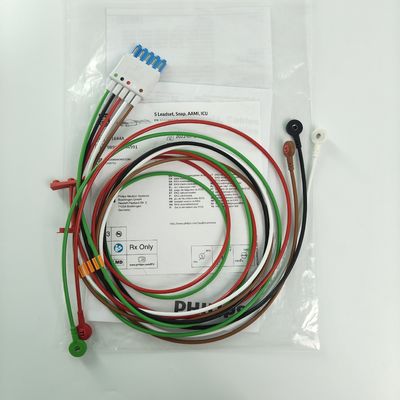 989803144991 Phụ kiện giám sát bệnh nhân PHILIP CBL 5 Leadset Snap AAMI ICU REF M1644A
