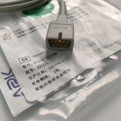 Original Split Adult Finger Clip Blood Oxy Probe được mã hóa 9 Pin DB9 Trapezoidal PN 15-100-0013