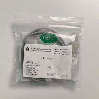 Original Split Adult Finger Clip Blood Oxy Probe được mã hóa 9 Pin DB9 Trapezoidal PN 15-100-0013