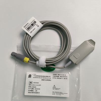 Bộ đệm ngón tay trưởng thành tích hợp Máy thăm dò oxy máu với 5 kim kết nối màu vàng PN 15-100-0010
