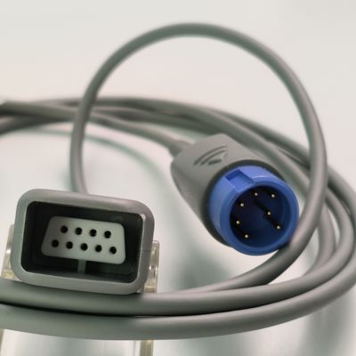 REF SHEC3 Cáp mở rộng oxy máu 2M Đầu tròn màu xanh đơn khe 7 chân L 2,0 mét