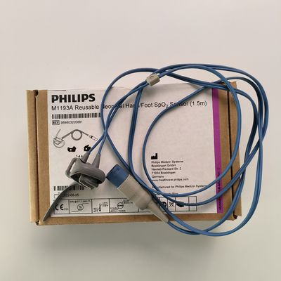 PHILIP Original M1193A Cảm biến SpO2 tay / chân trẻ sơ sinh có thể sử dụng nhiều lần (1.5M) REF: 989803103241