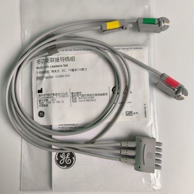 CareFusion GE Original Multi-Link ECG dẫn dây 3-Lead Grabber IEC 74cm / 29in. REF: 412682-003