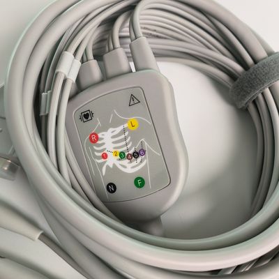 Máy điện tim kết hợp 12 dây chì với 15 chân Tiêu chuẩn châu Âu IEC Đầu chuối 4.0