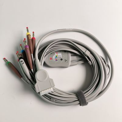 Máy điện tim tích hợp 12 dây chì 15 chân Đầu chuối 4.0 Hướng dẫn ngực 3.2M