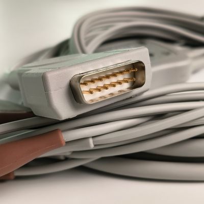 Máy điện tim tích hợp 12 dây chì 15 chân Đầu chuối 4.0 Hướng dẫn ngực 3.2M