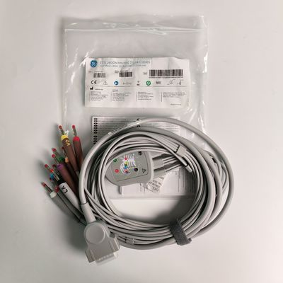 Máy điện tim tích hợp 12 dây chì 15 chân Đầu chuối 4.0 Hướng dẫn ngực 3.2M