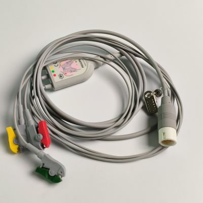 PHILIP Original 3 Lead IEC Leadset. đỏ, xanh lá cây, vàng, 2.6 M Machine End vòng 12 kim PN:989803143171