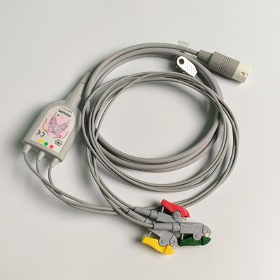 PHILIP Original 3 Lead IEC Leadset. đỏ, xanh lá cây, vàng, 2.6 M Machine End vòng 12 kim PN:989803143171