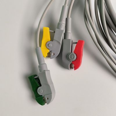 PHILIP Original 3 Lead IEC Leadset. đỏ, xanh lá cây, vàng, 2.6 M Machine End vòng 12 kim PN:989803143171
