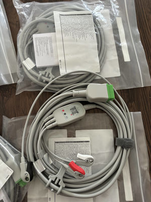 Dây dẫn và cáp chính GE REF: 5831398 Cáp ECG 3 dây không thể tháo rời kẹp AHA 4,7M 15FT
