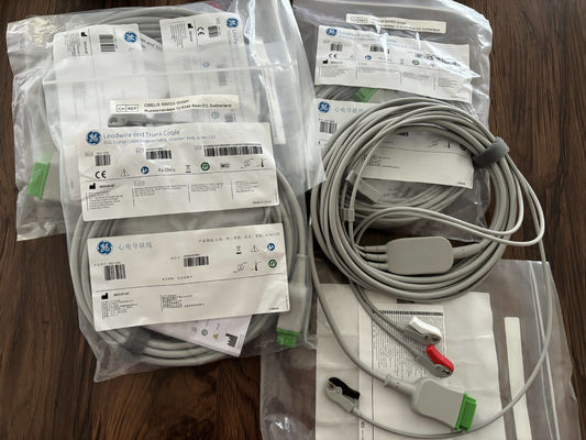 Dây dẫn và cáp chính GE REF: 5831398 Cáp ECG 3 dây không thể tháo rời kẹp AHA 4,7M 15FT