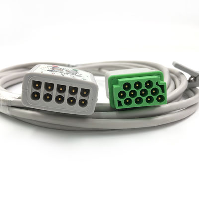 GE Ref:2017003-001 Cáp chăm sóc EKG đa liên kết,3/5 -Bầu,AHA 3.6M / 12FT