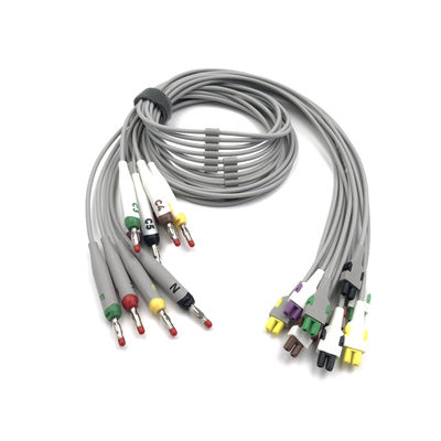2104724-002 Đường dây dẫn ECG và cáp thân 10 dây dẫn