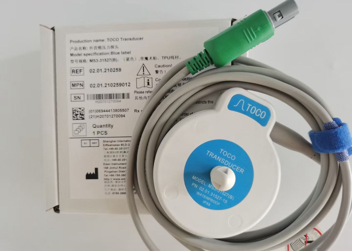 MS3-31527 Toco Transducer Probe 6 Needle Single Slot Blue Ribbon Velcro 2,5m chiều dài