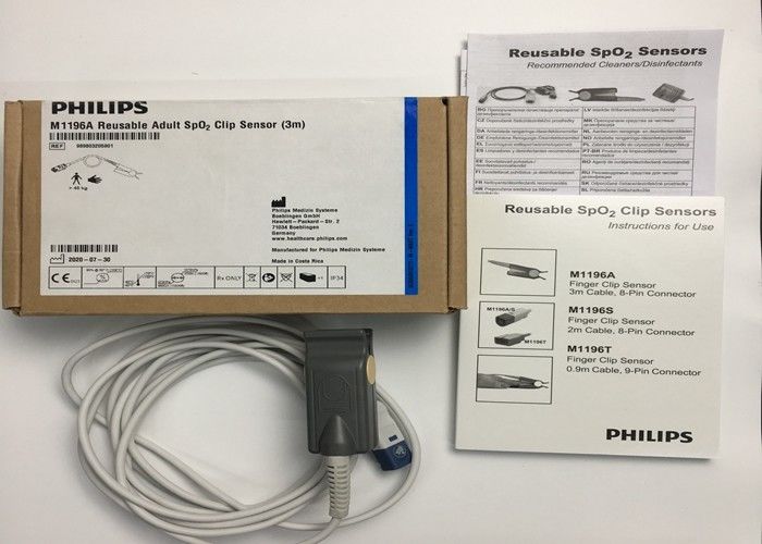 Phlip M1196A ECG phụ tùng thay thế, Finger Clip Sensor 3M Với 8 Pin Connector