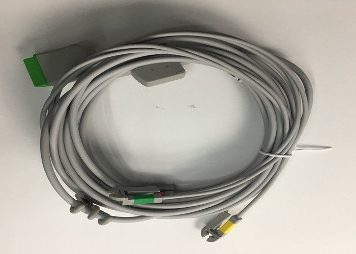 Các bộ phận thay thế ECG Multi Link Cáp 3 dẫn với dây dẫn Grabber tích hợp 3.6M