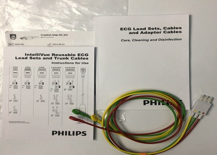 M1674A ECG Lead Set Cable 3 Lead IEC ICU 1M Đối với thiết bị y tế