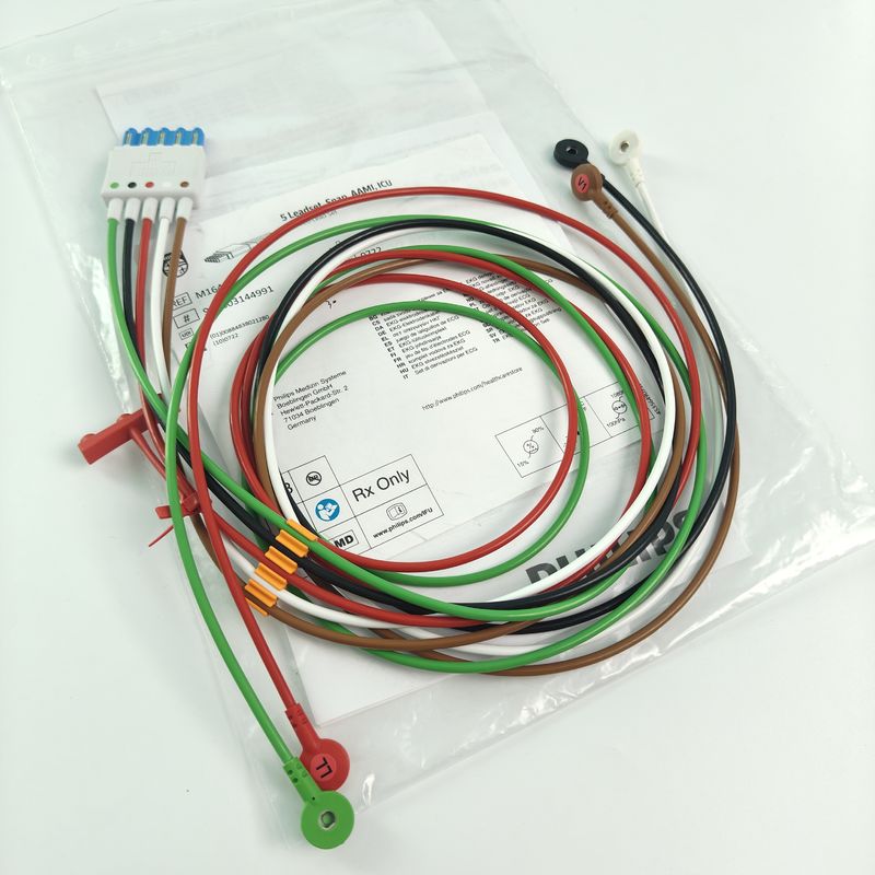 PHILIP Phòng theo dõi bệnh nhân Thiết bị y tế tiêu thụ CBL 5 Leadset Snap AAMI ICU REF M1644A 989803144991