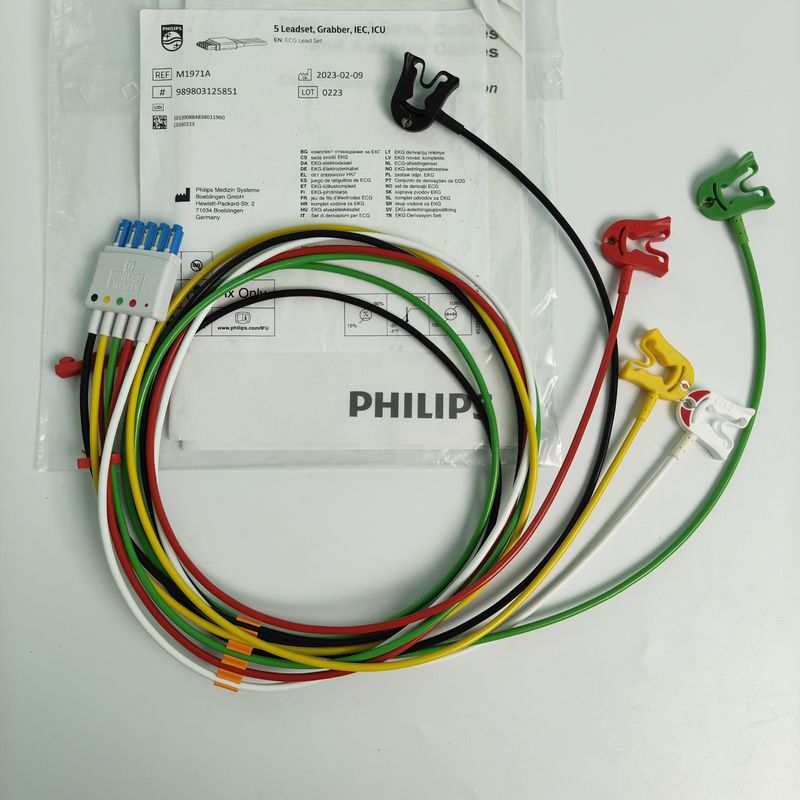 PHILIP Bệnh nhân theo dõi thiết bị y tế tiêu thụ CBL 5 Leadset Grabber IEC ICU REF M1971A 989803125851