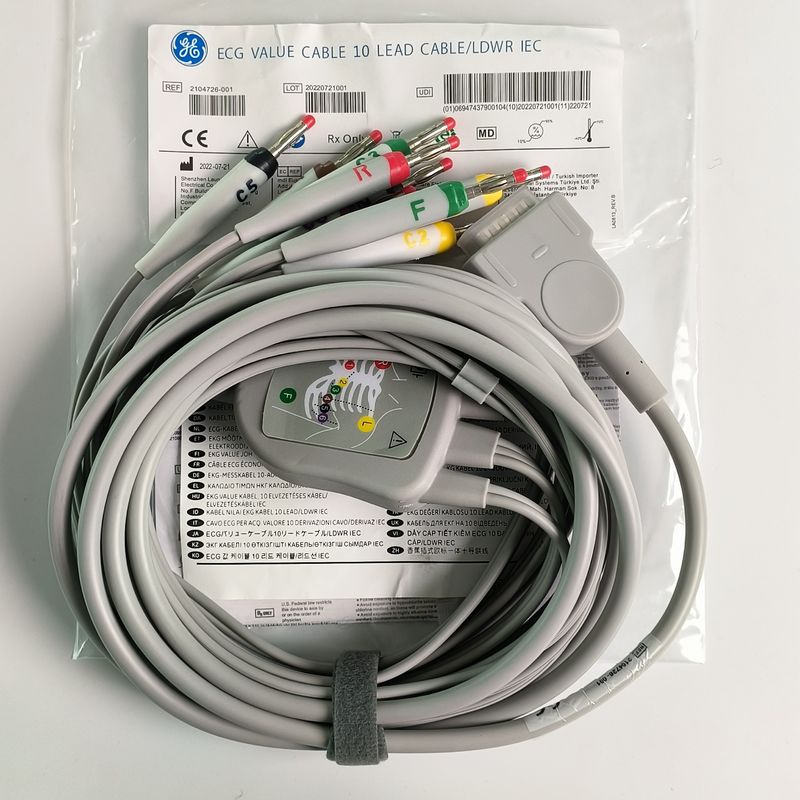 Máy điện tim kết hợp 12 dây chì với 15 chân Tiêu chuẩn châu Âu IEC Đầu chuối 4.0