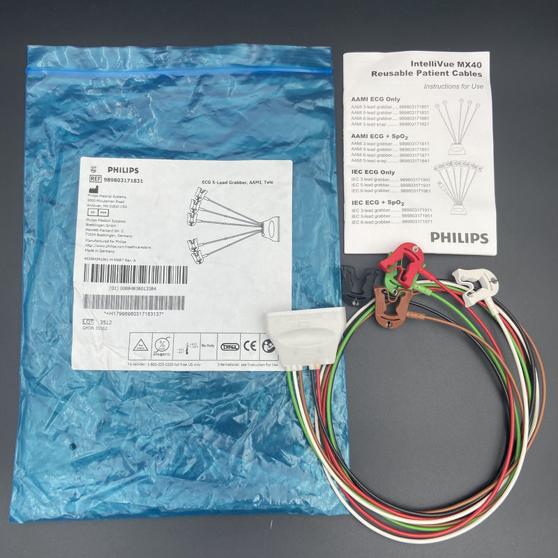 ECG 5-Lead Grabber AAMI Tele REF: 989803171831 Cho màn hình bệnh nhân IntelliVue MX40