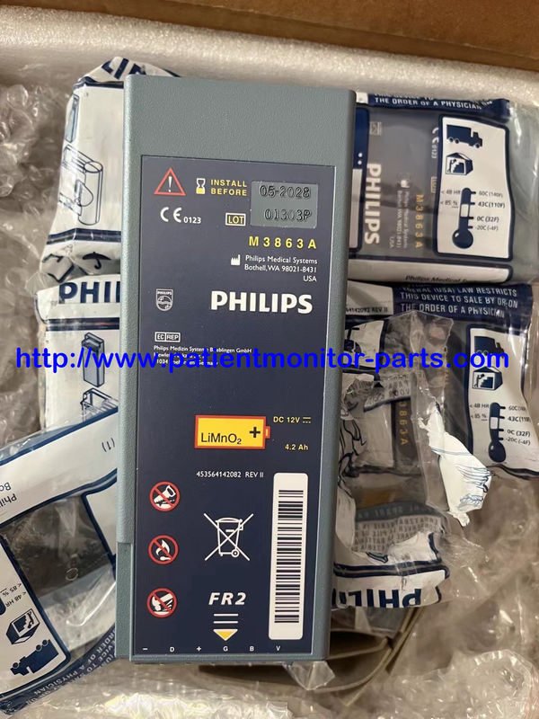 Pin thiết bị y tế gốc cho M3863A DC 12V 4.2Ah cho PHILIP FR2 AED